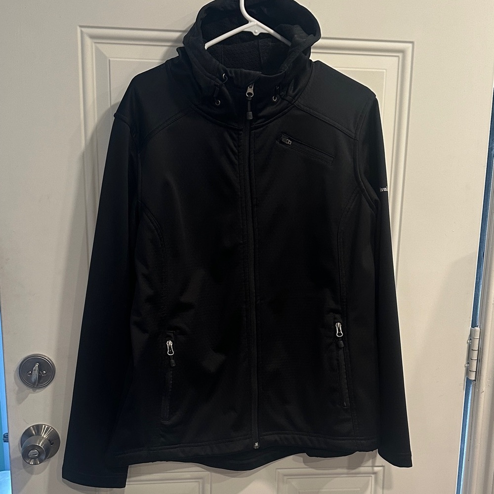 Women’s Avalanche Black Jacket with hood and logo XL outdoor